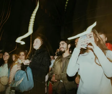 Personas en las fiestas de Ribadeo de noviembre