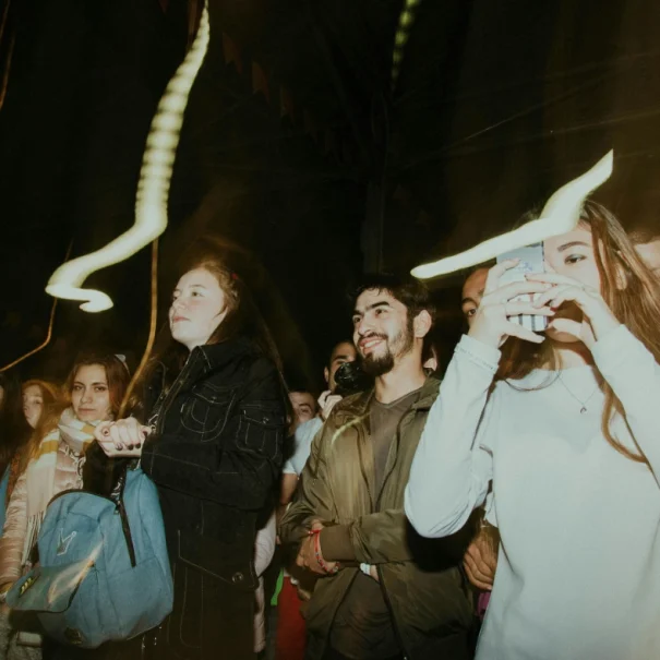 Personas en las fiestas de Ribadeo de noviembre